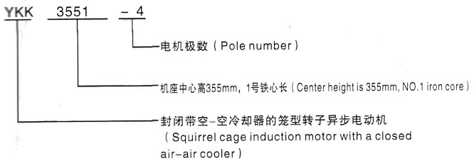 YKK系列(H355-1000)高压YE2电机生产厂家三相异步电机西安泰富西玛电机型号说明